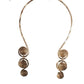 Vintage Gold Torque Choker Spiral Necklace Open Cuff