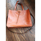 Vintage Alberto Bellucci Italian Leather Tote Messenger Tote Bag Brown Tan