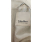 'S MAX MARA Double-breasted Pea Jacket in White Linen Blend