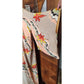 Vintage 1960s Traditional Japanese Silk Kimono Robe Floral Jacquard