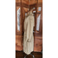Vintage 80s Lytton's Threadneedle Chicago Mens Beige Trench Rain Coat Belted Wool Collar