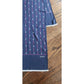 Vintage 1970s Gucci Silk Scarf Navy Blue Horsebit Print Rectangular Fringed