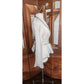 Vintage 1990s Sheer White Blazer w/Black Trim Sash Tie Belt