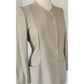 Vintage 90s Pant Suit Beige Cotton Rayon Joan & David / Small