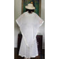 Vintage 70s White Maxi Dress Openwork Crochet Bridal Dress w/Capelet