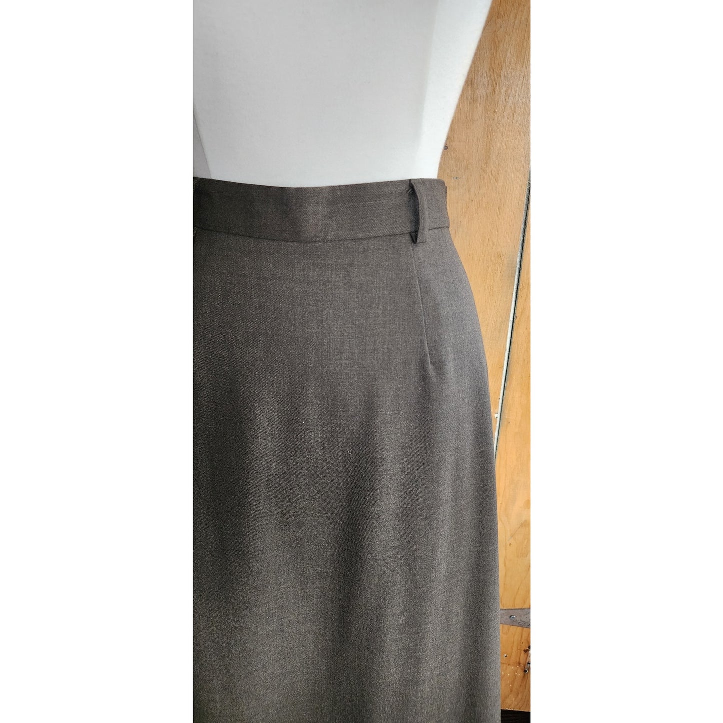 Vintage 90s Laura Ashley Long Skirt Brown Wool