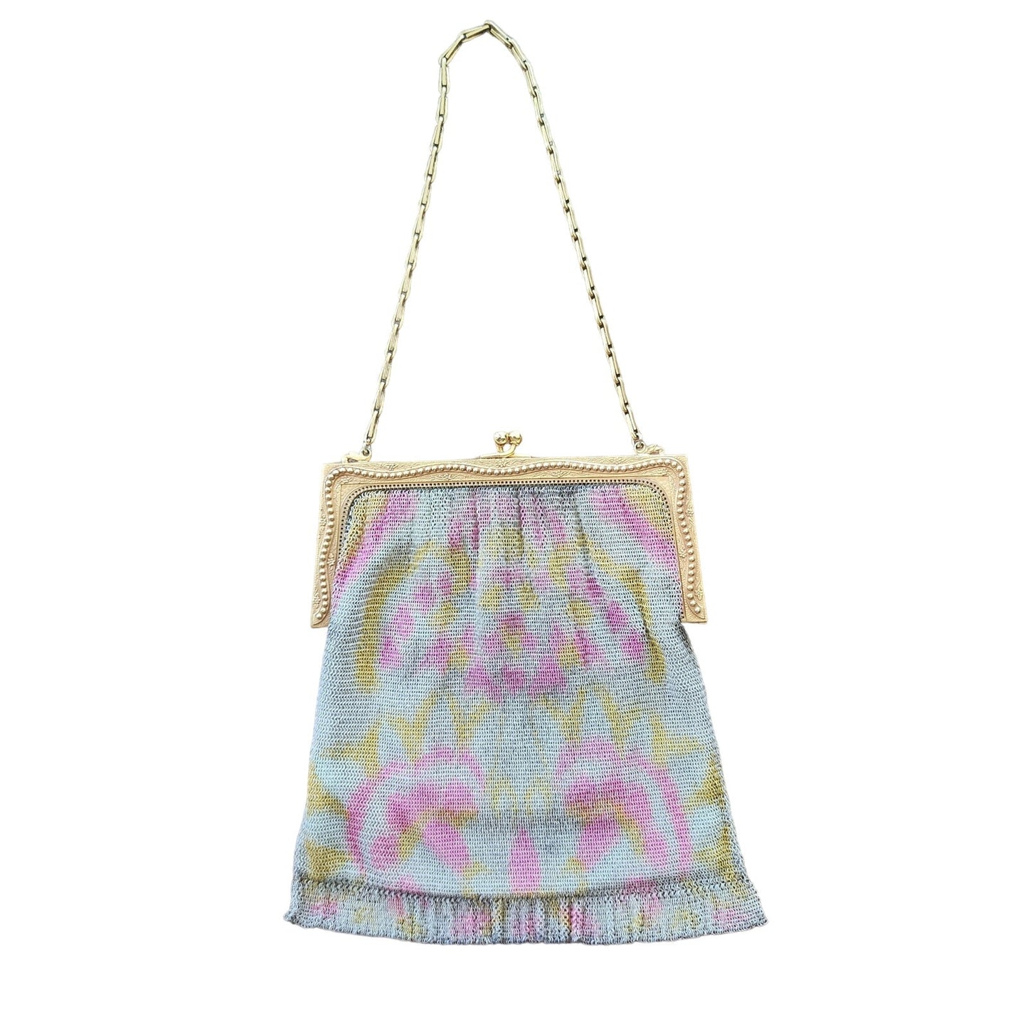 Antique Handbag Watercolor Mesh Edwardian Whiting Davis