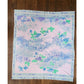 Vintage 70s LEONARD Silk Jersey Shawl Wrap Pastel Floral Print Impressionist