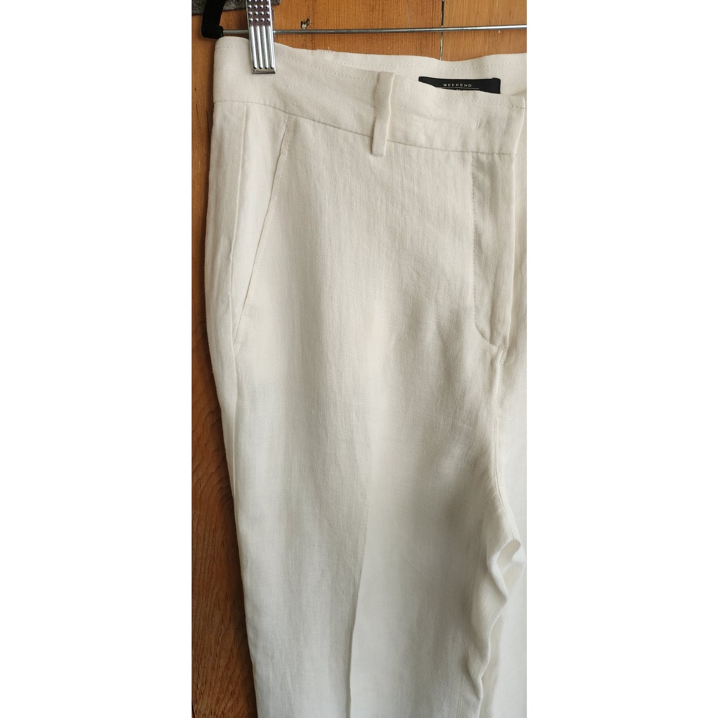 Vintage 2000s Max Mara Weekend Linen Pants White Trousers / Medium