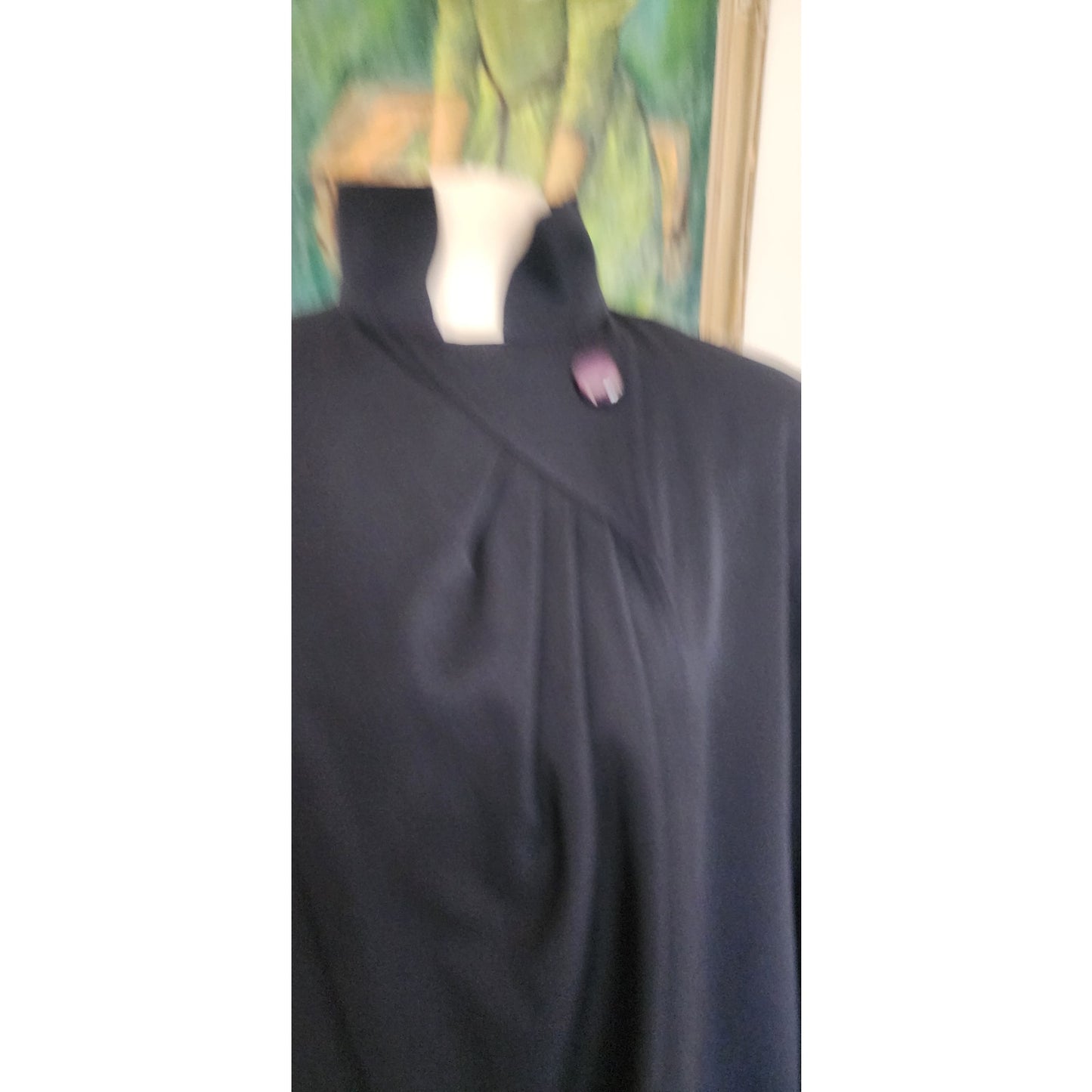 Vintage 1980s RAMOSPORT Coat Black Trench Raincoat Anne-Marie Beretta