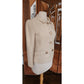 Vintage 60s Mod Jacket Marshall Field & Company Cream Wool Peplum Jacket
