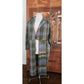 Vintage 1980s Thierry Mugler Dress Plaid Linen w/ Fringe Wrap Style Midi