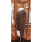 Vintage 1980s Herman Geist Blazer Embroidered Brown wool.