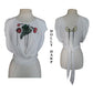 Vintage 1980s Holly Harp Top or Tunic Silk Jersey Embroidered Fruit Sequins Beaded Fringe