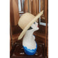 Vintage 90s Brooks Brothers Panama hat Handwoven Beige Cream Straw