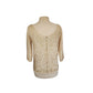 Vintage 60s Beaded Sequined Top Cream Wool Long Sleeved Regalia Imports Hong Kong