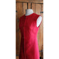 Vintage 60s Red Wool Mod Duster Long Vest Tunic Custom Made