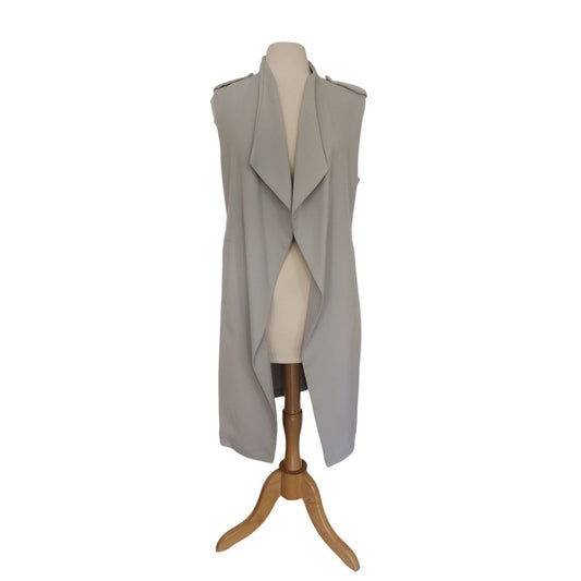 SOIA & KYO Harlin Pebble Vest / Gray Duster New With Tags / M