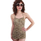 Vintage 50s Jantzen Swimsuit Cotton Print Maillot One Piece / S