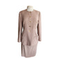 Vintage 1990s Sonia Rykiel Skirt Suit Beige Wool / M