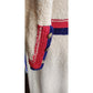 Vintage 60s Adolfo Skirt Suit Cream Blue Red  Knit in Chanel Style