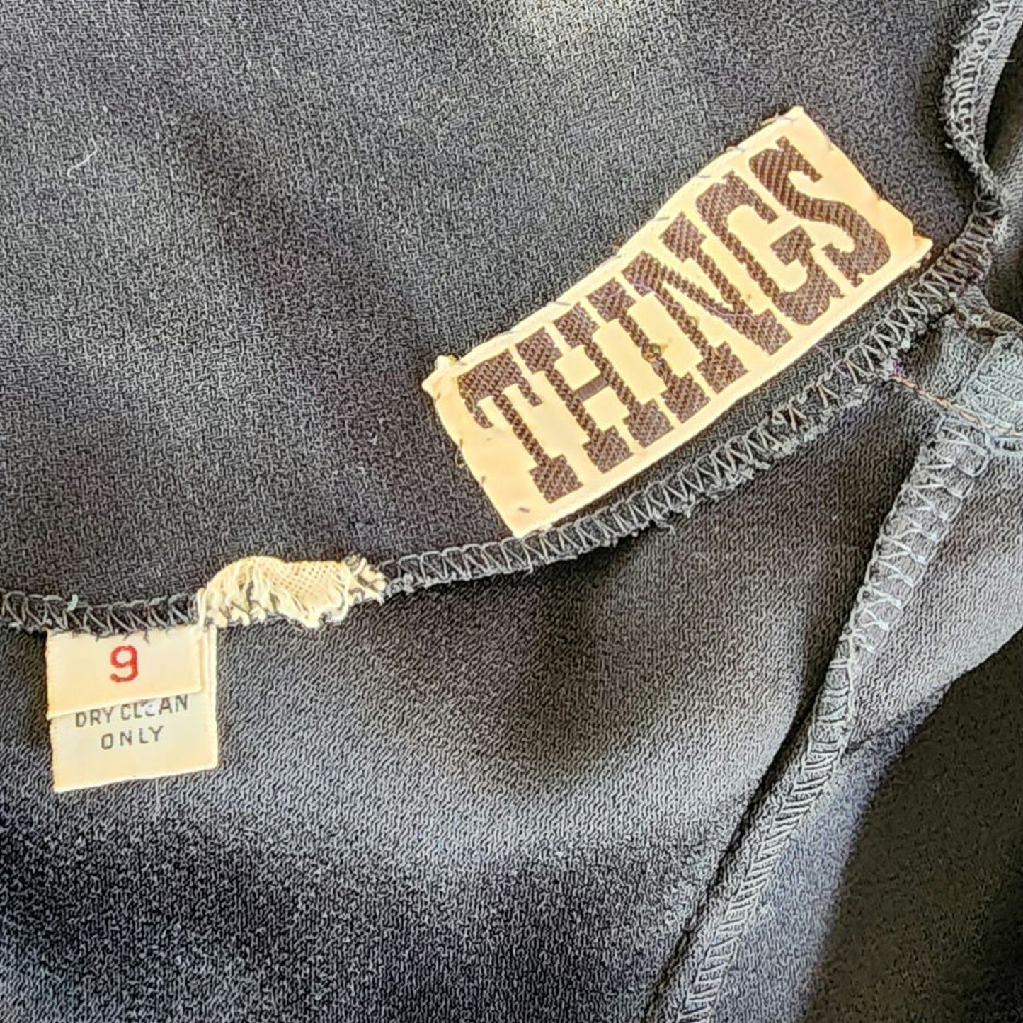 Vintage 70s Black & Red Dress 40s Retro Style