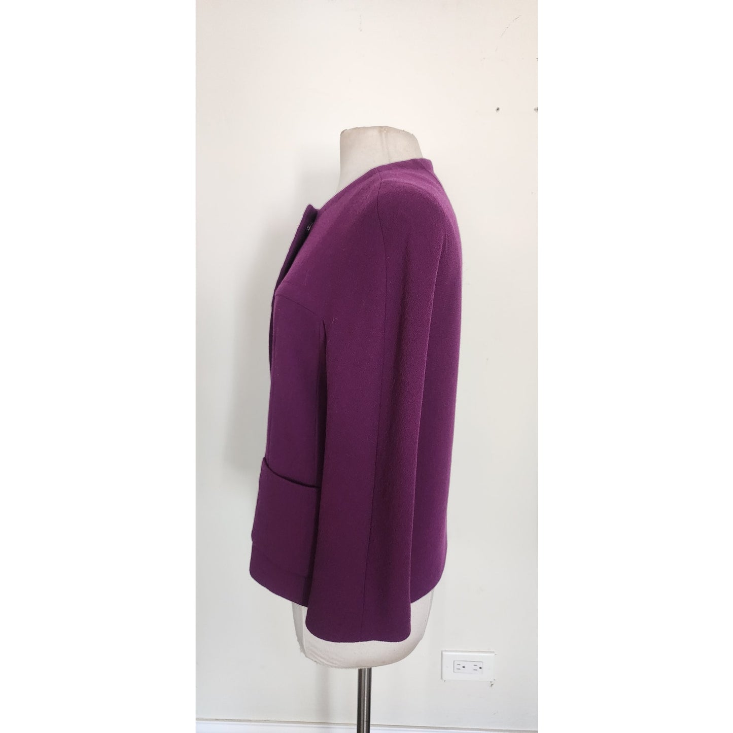 Vintage 2000s ESCADA Jacket Purple Wool Blazer / 34