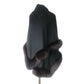 Vintage Sable Fur Lined Wrap in Black Wool