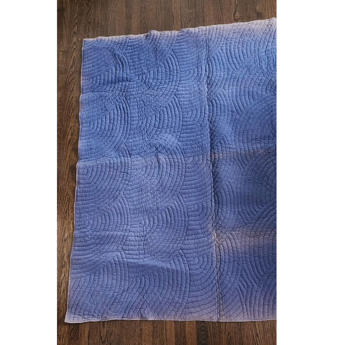 Antique 1800s Quilt Variable Stars Scraps Sampler Crossed Roads Dark Blue w/Cream Crosses