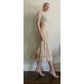 Vintage 1930s Cream Silk Dress Lace & Rhinestone Embroidery
