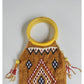 Antique Native American Beaded Bag Nineteenth Century Glass Round Handles