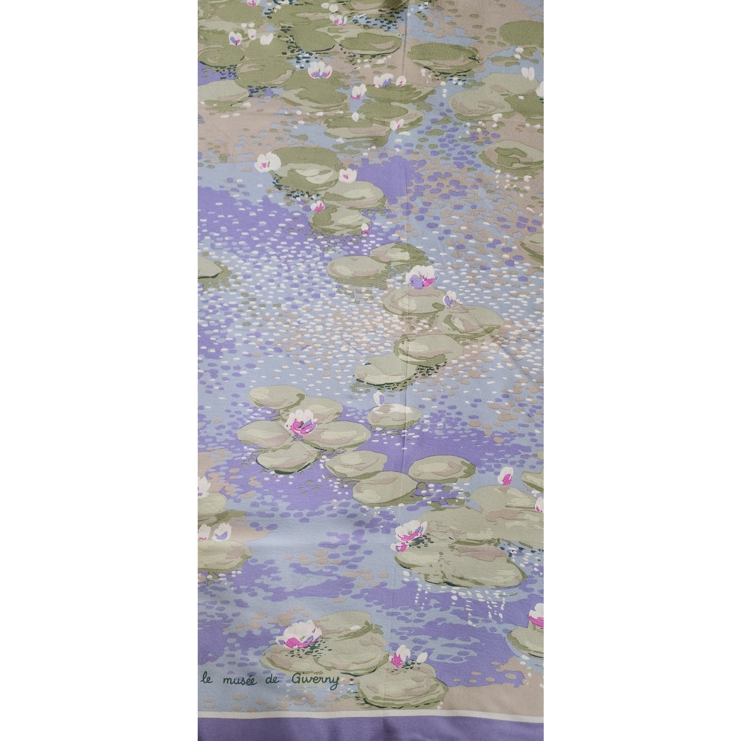 Vintage Dior Silk Print Scarf Monet Water Lilies Giverny