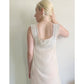 Vintage Edwardian Nightgown Chemise Slip Dress Dress Cream Crochet Lace / M