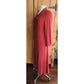Vintage 1990s Chloe Dress Burgundy Red Wool Crepe Button Down Front S