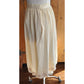 Vintage 70s Oscar de la Renta Cream Silk Skirt Eyelet Lace