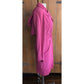 Vintage 80s Pink Silk Dress Long Sleeves Belt & Hood / S
