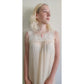 Vintage Edwardian Nightgown Chemise Slip Dress Dress Cream Crochet Lace / M
