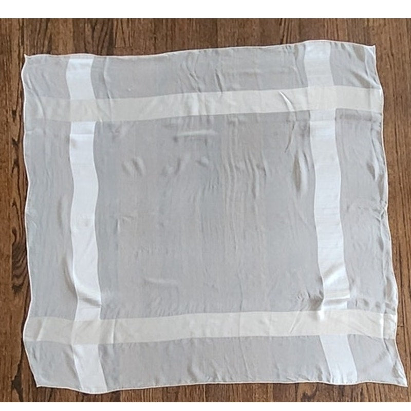 Vintage 50s Christian Dior COLIFICHETS Square Cream Silk Square Rare Museum Archive Piece