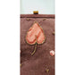 Vintage 40s Brown Bag Embroidered Copper Red Leaves Soure'