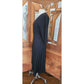 Vintage Eileen Fisher Y2K Black Rayon Stretch Knit Wrap Dress Midi