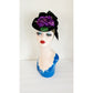 Vintage 30s Saucer Top Hat Purple Flowers New York Creation