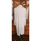 Vintage 1980s Maria Rodriguez Chicago Cardigan Duster Long Jacket Cream Knit L
