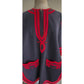 Vintage 1970s Poncho Embroidered Wool Guatemala Pinata Capelet