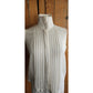 Chanel 2006 White Pleated Blouse Sleeveless Cotton Silk / M