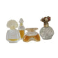 Lot of 4 Vintage Perfume Bottles Minis Collectible Glass Givenchy Valentino Herrera