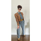 Vintage 1980s Bob Mackie Jumpsuit + Tapestry Jacket Set / M - L