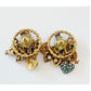 Vintage Charm Earrings Signed VA Goldtone