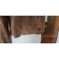 Vintage 1990s Cropped Blazer Brown Suede Jacket Carroll Reed Large