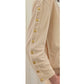 Vintage 90s Sonia Rykiel Velour Track Suit Beige w/Gold Buttons