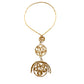 Vintage 1970s Gold Necklace Spiral Disc Cascade Ancient Greek Style